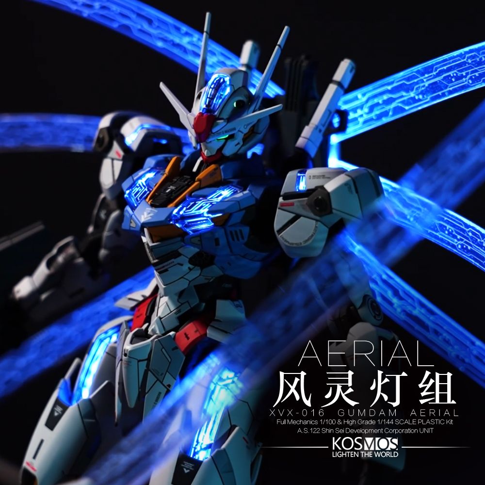 Kosmos FM 1/100 Aerial Gundam and Bits LED Lighting Set