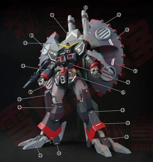 Snow Flame HG 1/144 Destroy Gundam Water Slide Decal