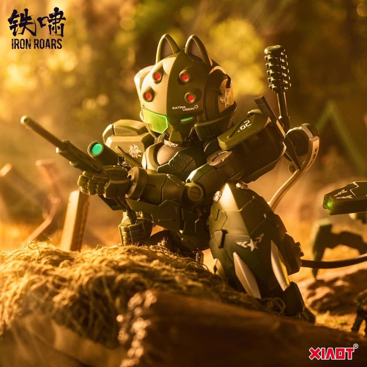 XIAOT x IRON ROARS Super-Maneuver Armored Walker C.A.T-02 "SHARP TEETH" JUNGLE CAMOUFLAGE VER