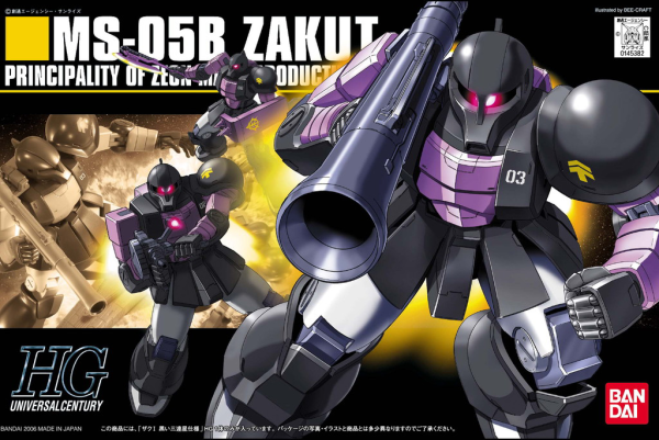 BANDAI HOBBY 1/144 HGUC ZAKUⅠ BLACK TRI STARS