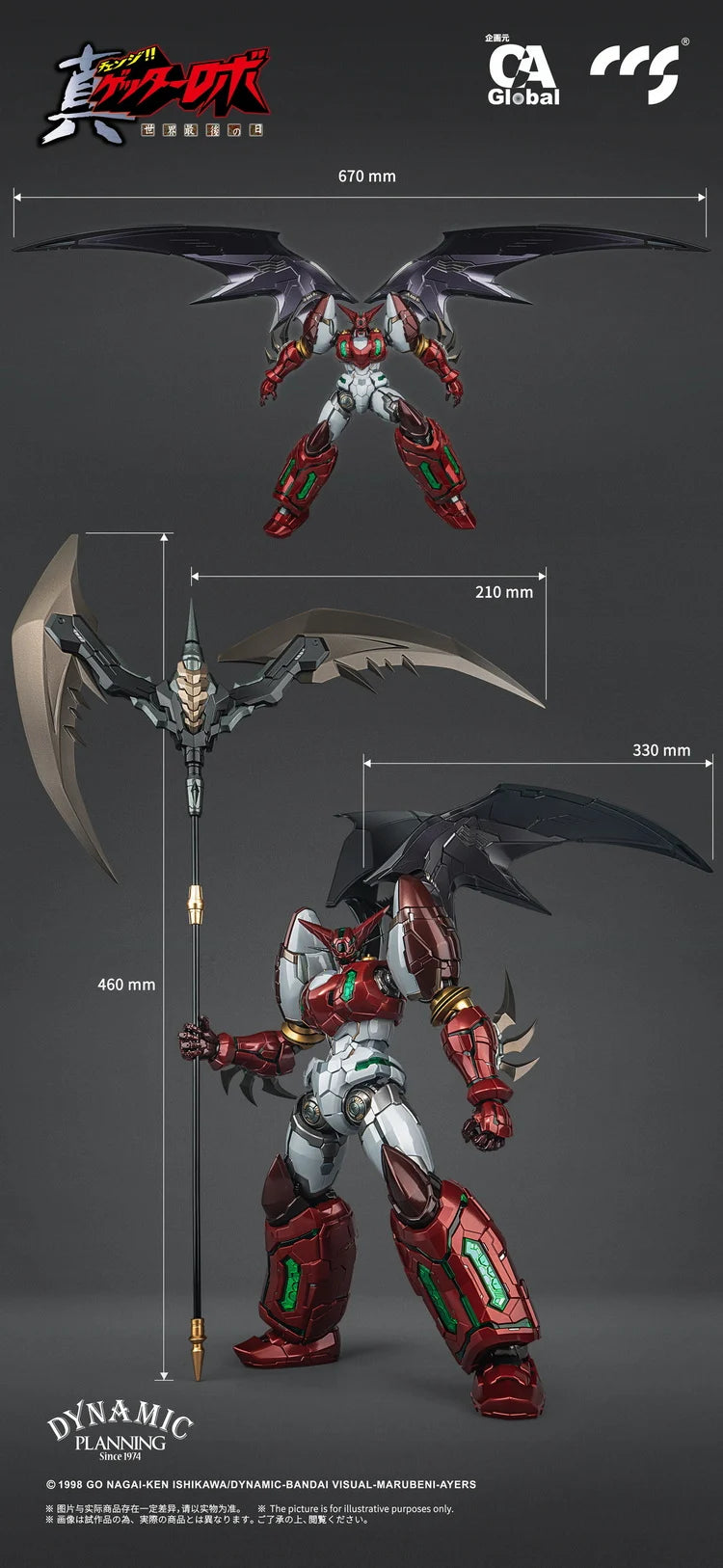 CCS Toys Getter Robo Armageddon Shin Getter 1 Stars Slasher Version - Special Order