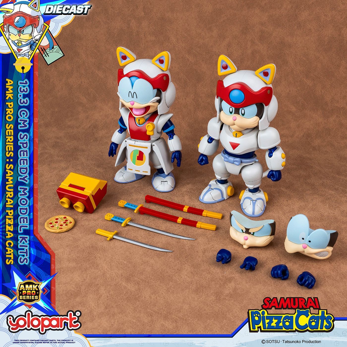 Yolopark AMKPRO Samurai Pizza Cats Model Kit Set of 2