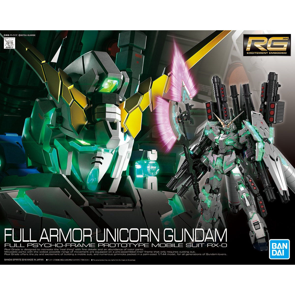 Bandai Hobby RG 1/144 Unicorn Gundam Full Armor