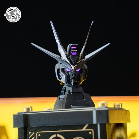 Black Minerva Strike Freedom Head for 1/100 Prepainted with LED lighting
