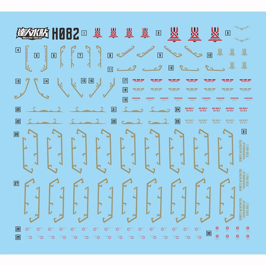 HG 1/144 Black Knight Squad Cal-re A Water Slide Decals