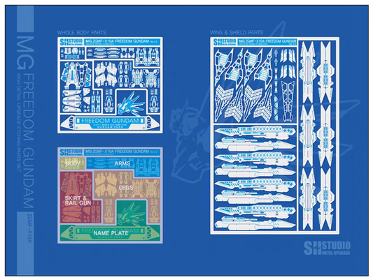 SH Studio MG Freedom Gundam Etching Parts