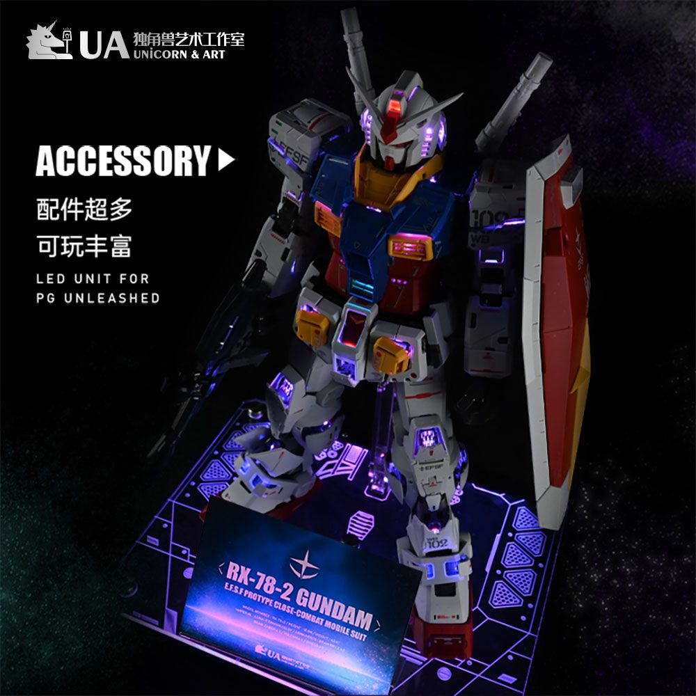 Unicorn & Art Design (UA) PG Unleashed 1/60 RX-78-2 Gundam LED Premium Set