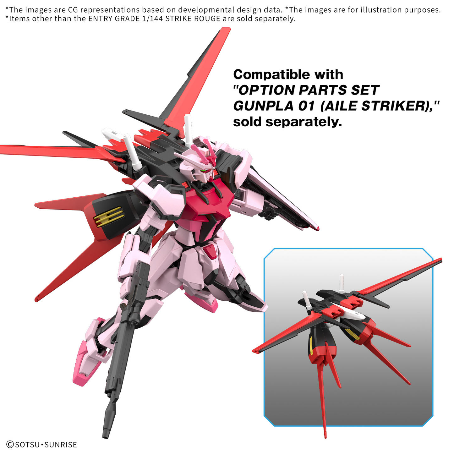 BANDAI Hobby ENTRY GRADE 1/144 STRIKE ROUGE - April 2025