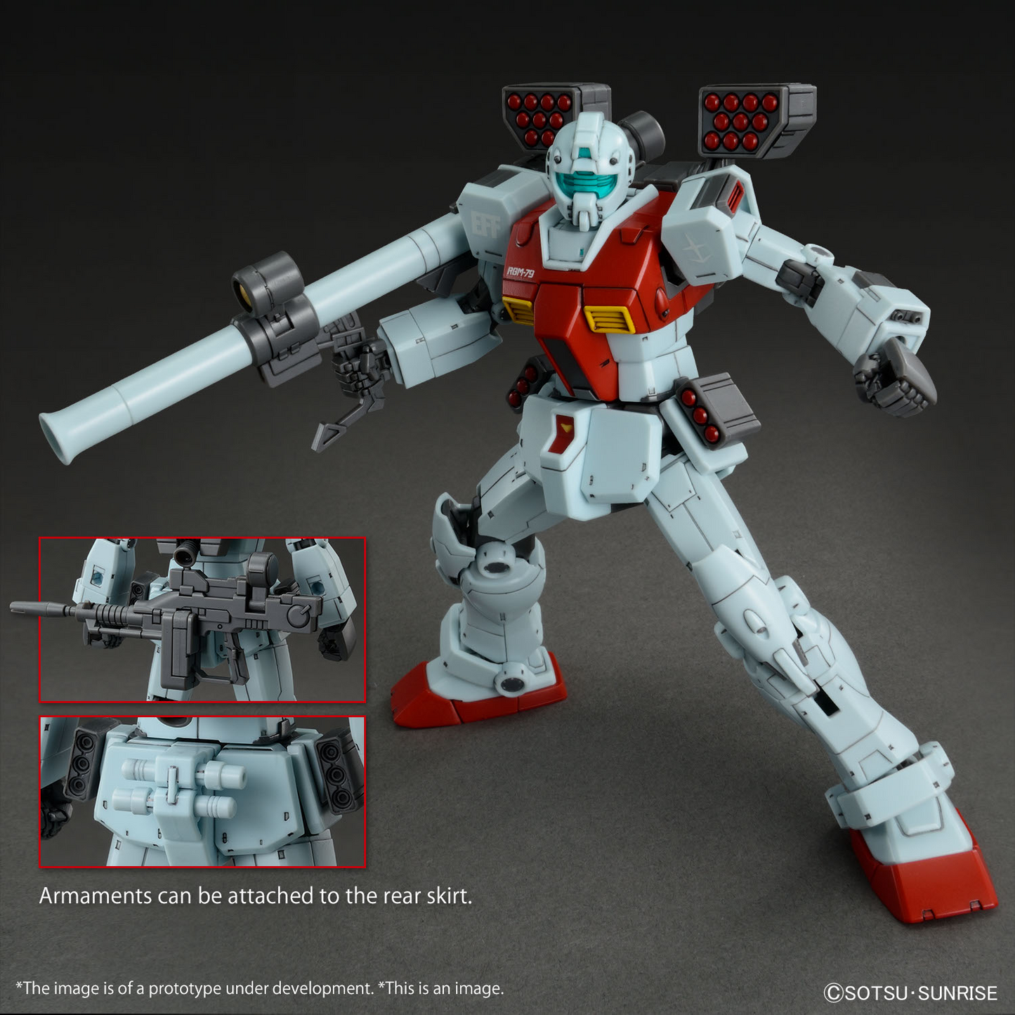 BANDAI Hobby HG 1/144 GM (SHOULDER CANNON / MISSILE POD)