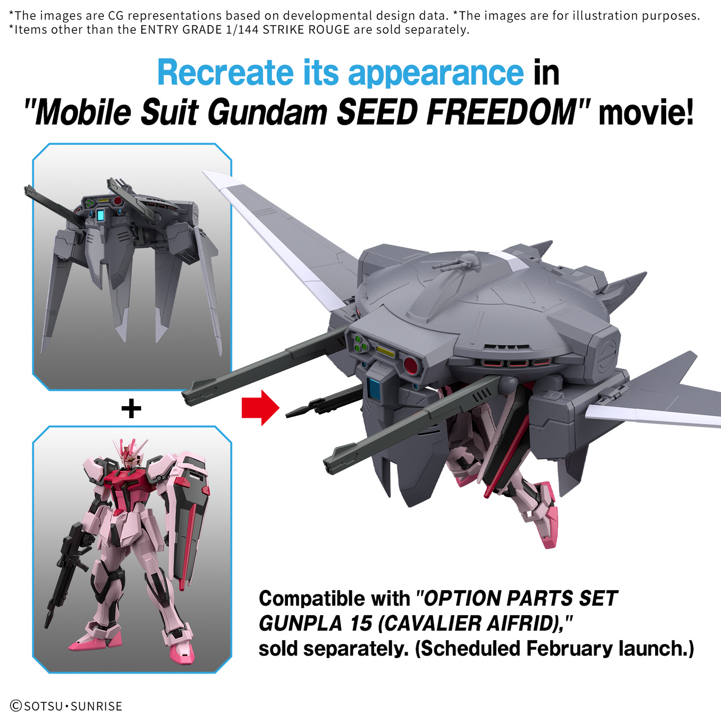 BANDAI Hobby ENTRY GRADE 1/144 STRIKE ROUGE - April 2025