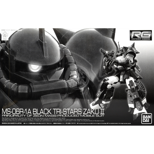 Premium Bandai RG 1/144 Zaku 2 MS-06R-1A Black Tri-Stars