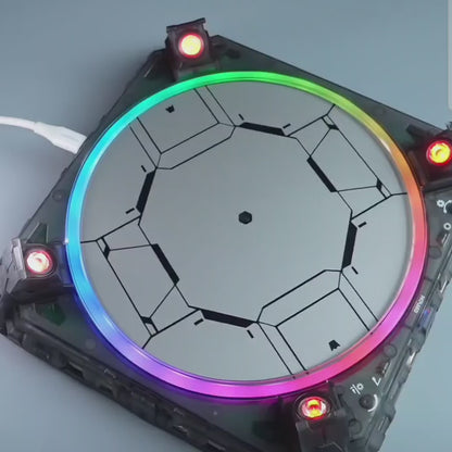Moshow RGB Mechanized Turn Table with LEDs (Plug in and battery pack version)