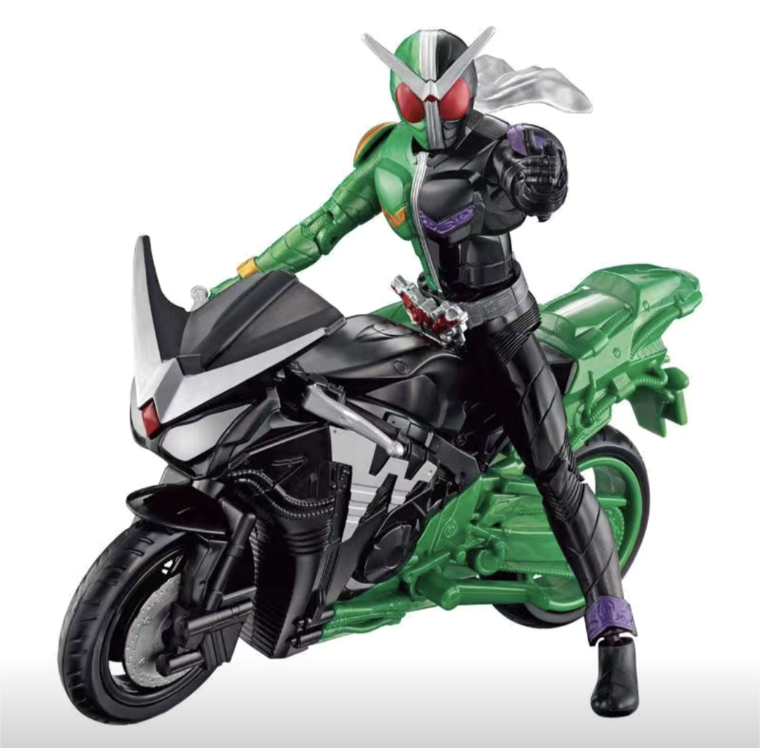 Bandai Rider Kick Figure RKF - Kamen Rider W with Hard Boiler Bike