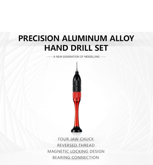 DSPIAE AT-SHD Precision Aluminum Alloy Hand Drill Set with 10 Tungsten Heads