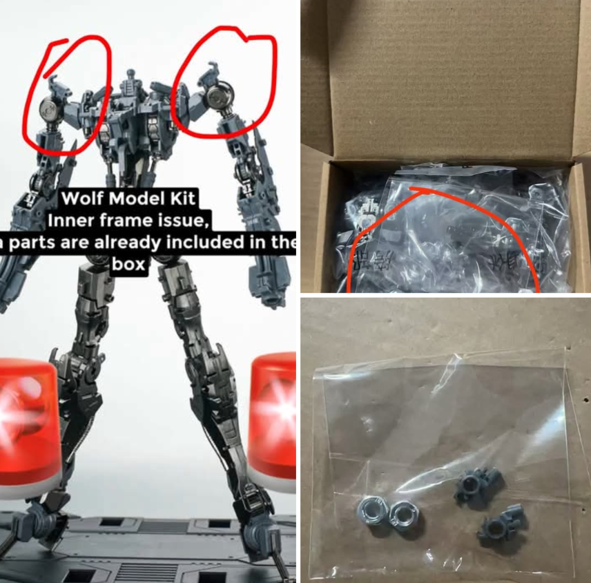 Wolf Technologies 1/100 Metal Frame Wolf King Kit