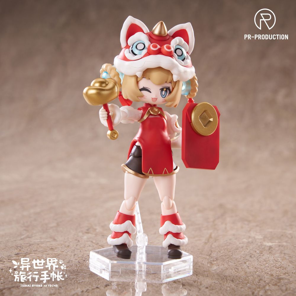 PR-Production Isekai Ryoko no Techo Series 01 Rookie Warrior Renee Brown Chinese New Year Edition with Lion Accessories Set
