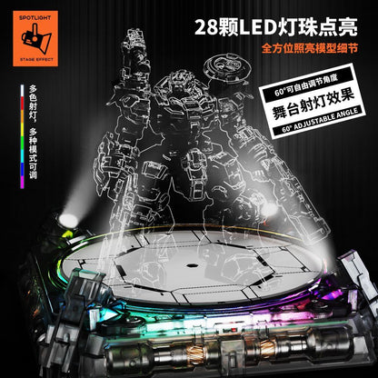 Moshow RGB Mechanized Turn Table with LEDs (Plug in and battery pack version)