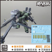 HG Zaku Big Gun Water Slide Decals