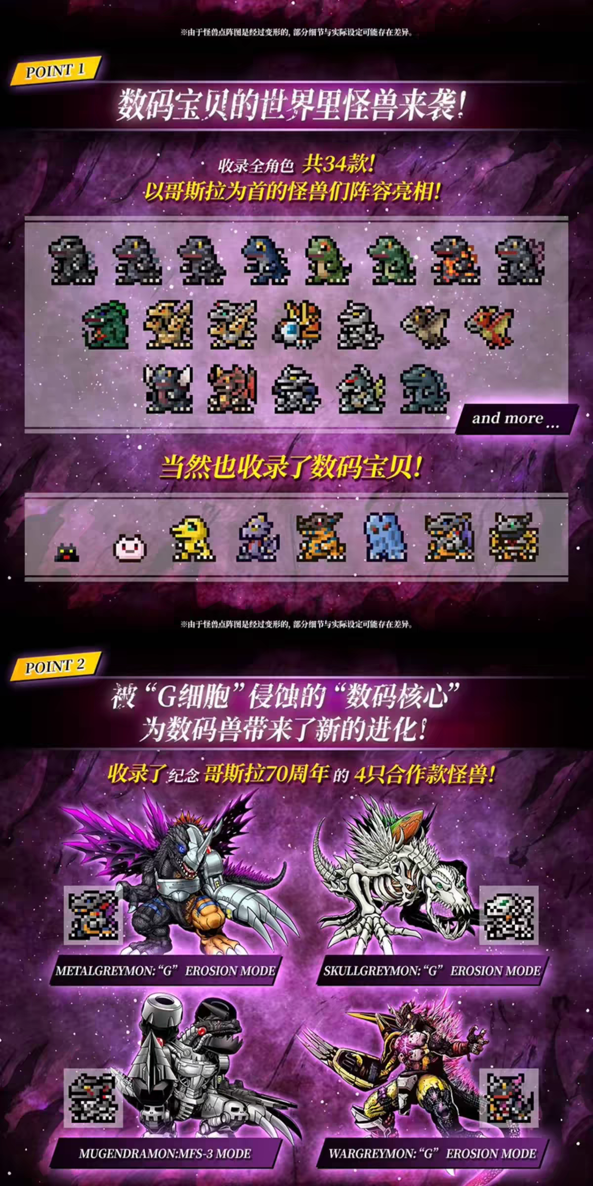 DIGIMON COLOR GODZILLA 70th Edition