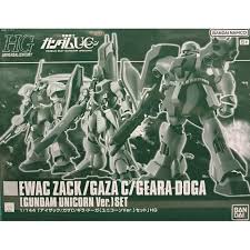 Premium Bandai P-Bandai HGUC 1/144 EWAC Zack Gaza C Geara Doga (Gundam Unicorn Ver.) Set