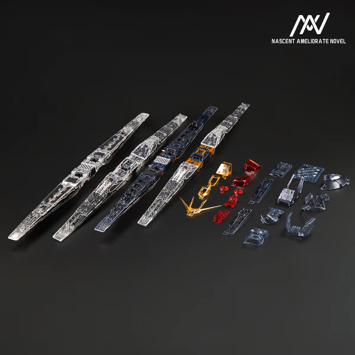 NAN PG Unleashed Nu Clear Armor Parts Full Set with Color Clear Pieces
