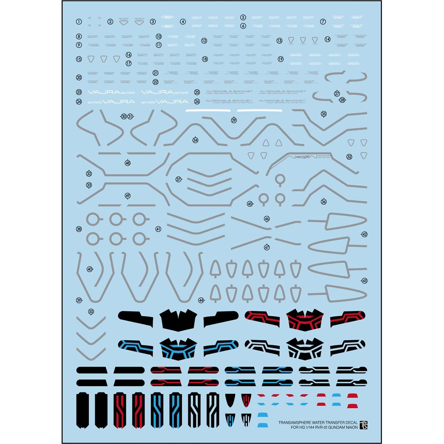 HG Naion Water Slide Decals