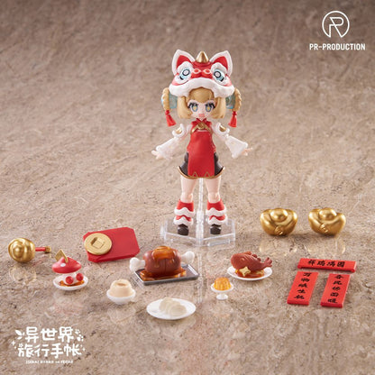PR-Production Isekai Ryoko no Techo Series 01 Rookie Warrior Renee Brown Chinese New Year Edition with Lion Accessories Set