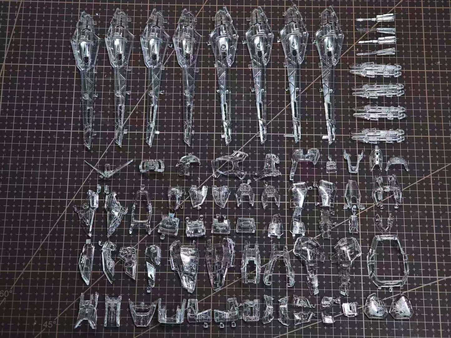 Yu Jiao MGEX Freedom Half Clear Armor Parts Set