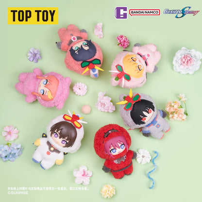 Bandai Namco SofuNui Mobile Suit Gundam SEED Destiny Vinyl Face Plush Blind Box Set of 6