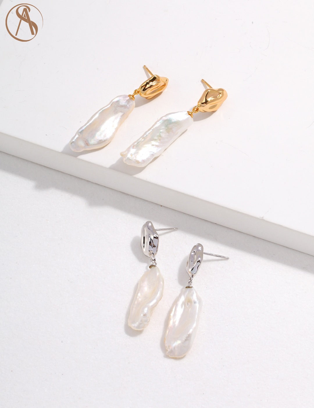 Natural Baroque Pearl Drop Earrings