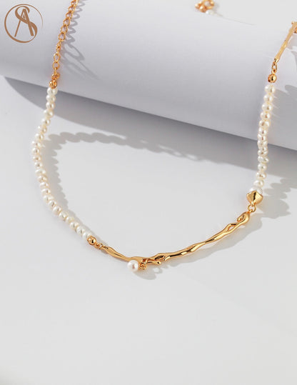 14K Gold Freshwater Pearl Necklace