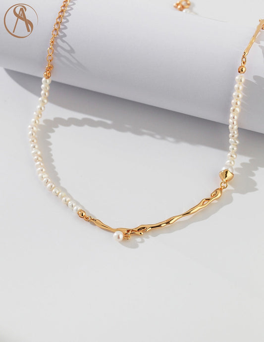 14K Gold Freshwater Pearl Necklace
